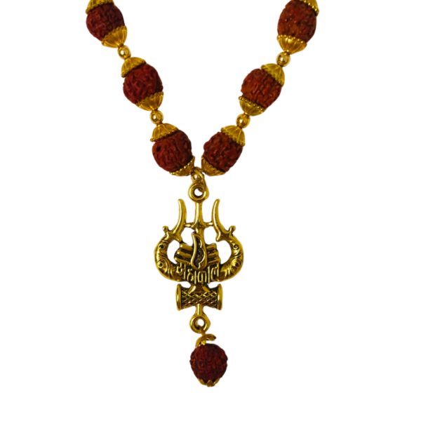 Shiva Rudra Mala, Spiritual Pendant Necklace with Rudraksha Beads